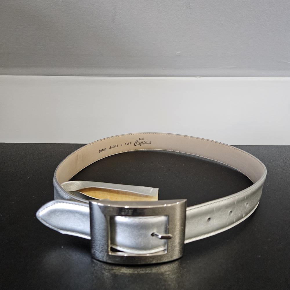 Silver Lady Captiva Genuine Leather Women's Belt Size Small
